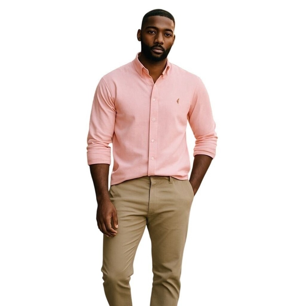 Polo Ralph Lauren Men's XXL Classic‎ Fit Pink Oxford Button-Down Shirt EUC $130